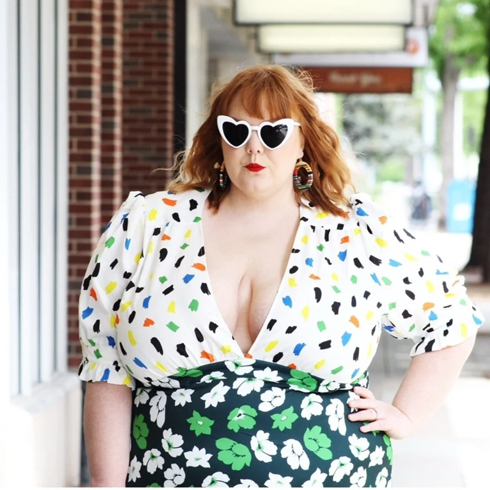 Mixed Pattern Dress - Picture 6 of 8